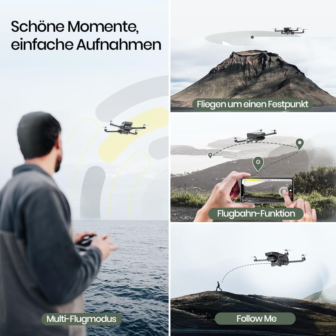 Holy Stone HS720G 2-Axis Gimbal GPS Drone with 4K Ice Camera for Adults, Foldable FPV RC Quadcopter with Brushless Motor, 5G WiFi Transmission, Optical Flow, Follow Me, Smart Return for Beginners - Image 5