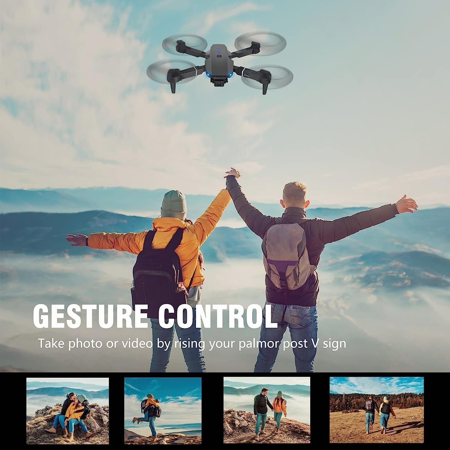 Drone with Camera, HD 4K Foldable Drone Long Flight Time, RC Quadcopter with Bag, Circle Flight, 3D Flip, One Button Return, Headless Mode, Mini Drone Gift for Beginners, Children, Teenagers - Image 6