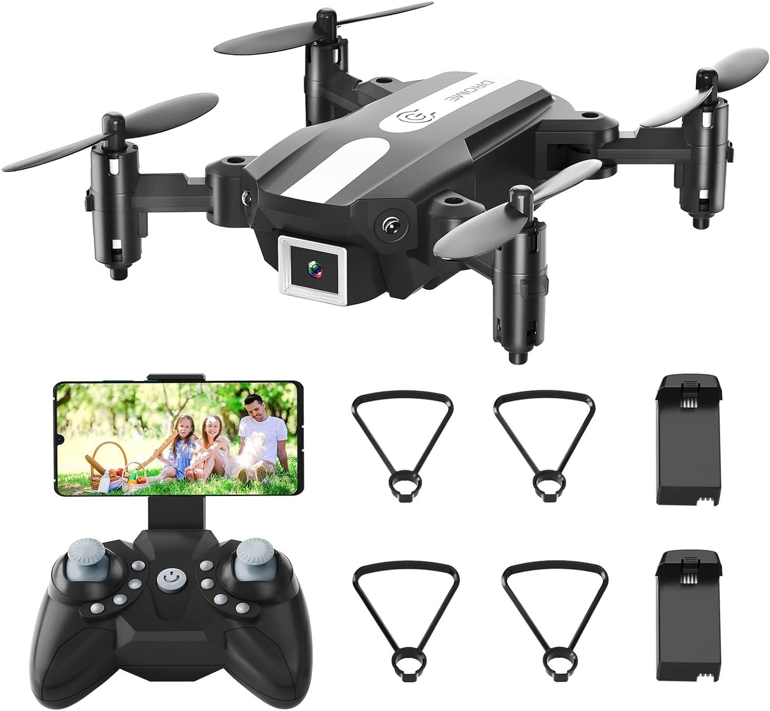 Wipkviey T26 Drone with Camera 1080P, RC Foldable FPV Quadcopter with 2 Batteries, 26-30 Minutes Flight, 3D Flip, Gravity Sensor, Headless Mode, One Button Start/Landing, Christmas Gifts for Men