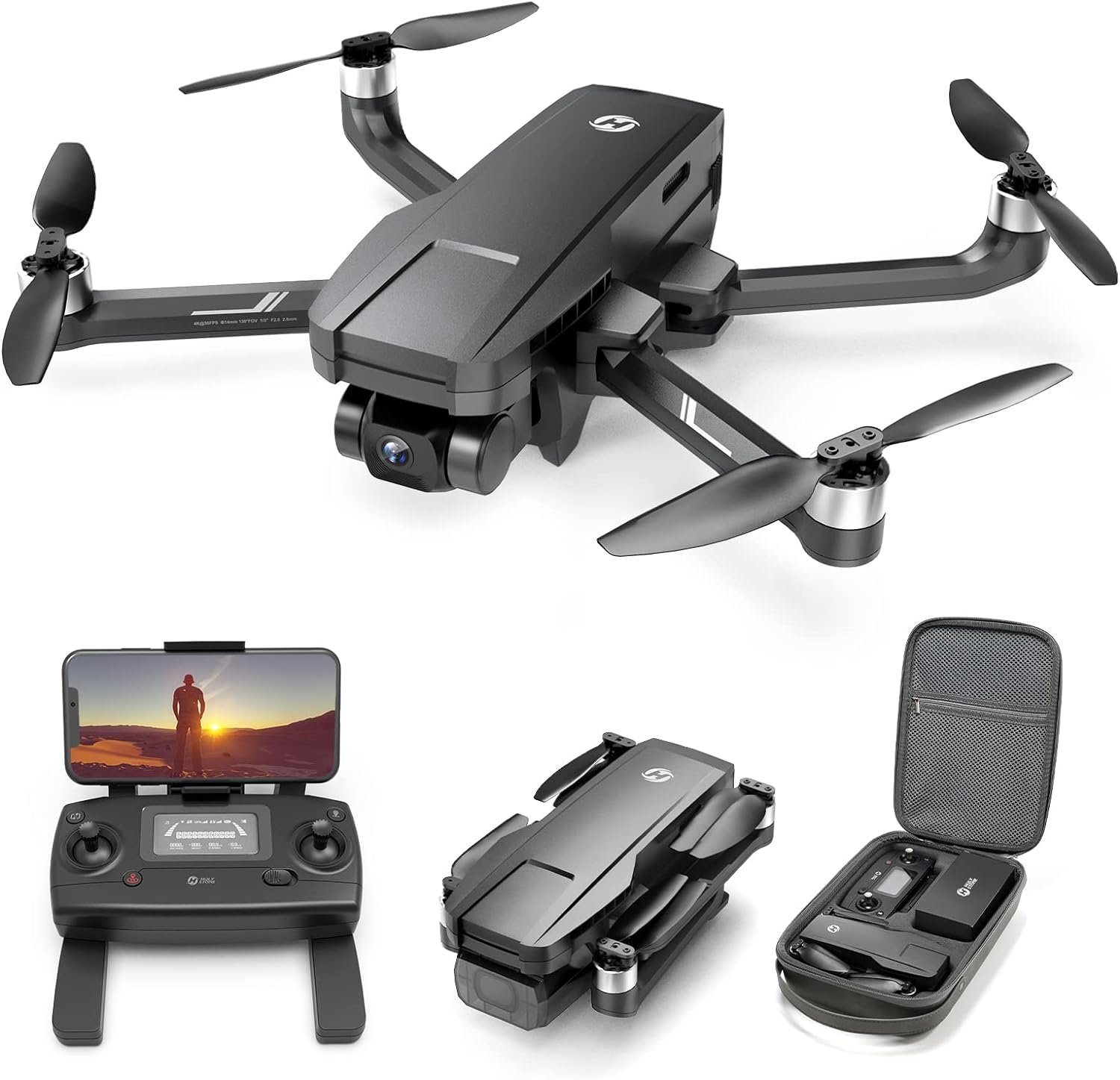 Holy Stone HS720G 2-Axis Gimbal GPS Drone with 4K Ice Camera for Adults, Foldable FPV RC Quadcopter with Brushless Motor, 5G WiFi Transmission, Optical Flow, Follow Me, Smart Return for Beginners