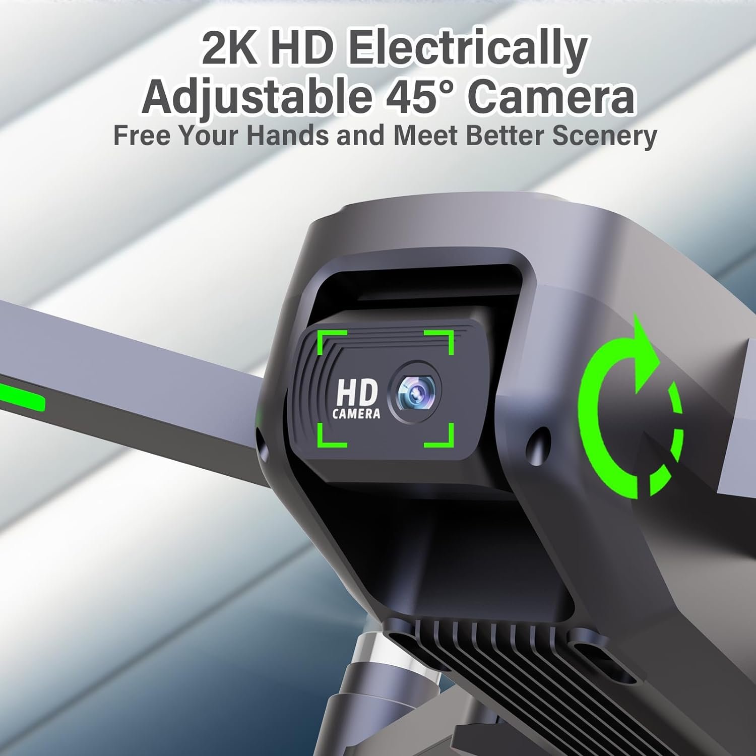 IDEA16 Drone with Adjustable 1080P Camera, 5GHz WiFi FPV Drones with 2 Cameras, Drone Speed 40 km/h, Brushless Motor, Drone 2 Batteries with 30 Minutes Flight Time, IDEA16 Drone 2023 Model - Image 5