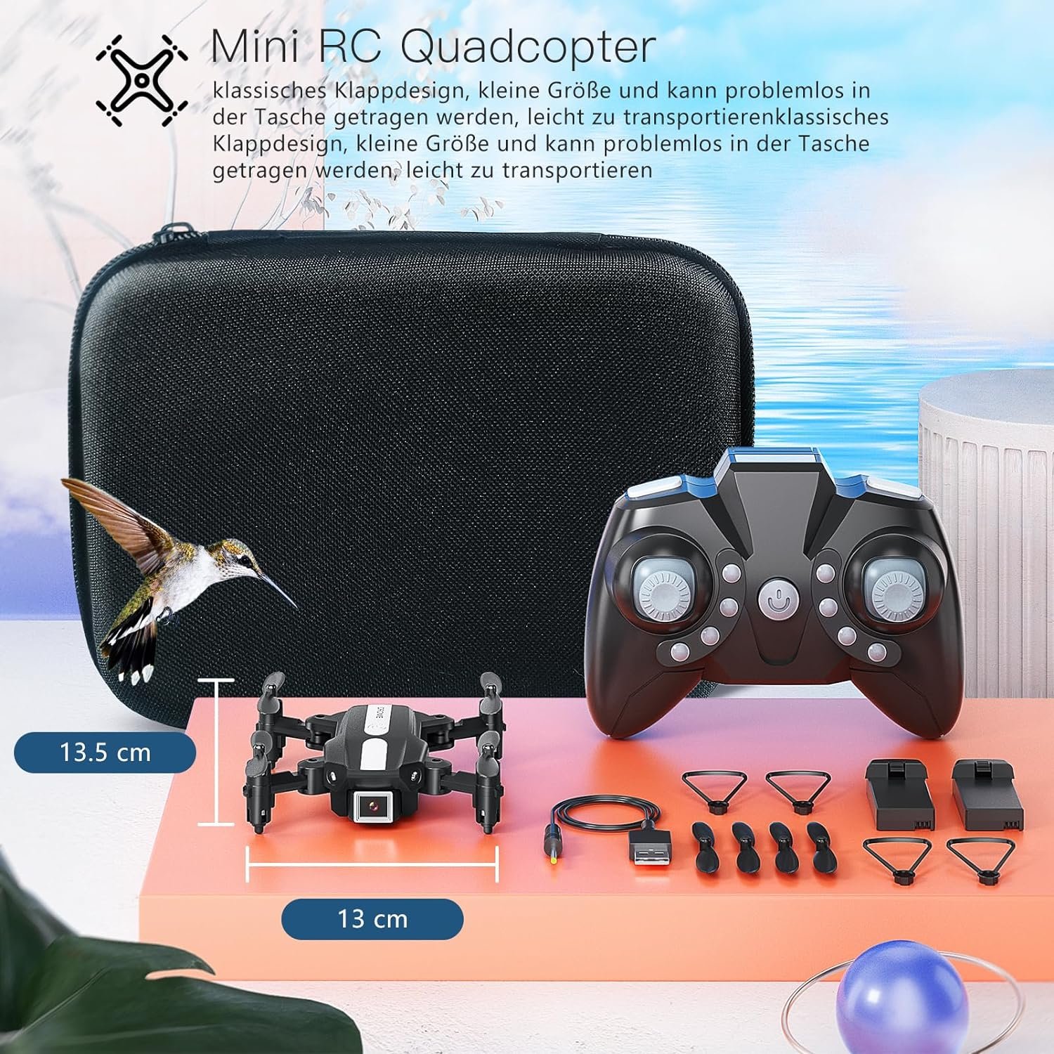 Wipkviey T26 Drone with Camera 1080P, RC Foldable FPV Quadcopter with 2 Batteries, 26-30 Minutes Flight, 3D Flip, Gravity Sensor, Headless Mode, One Button Start/Landing, Christmas Gifts for Men - Image 2