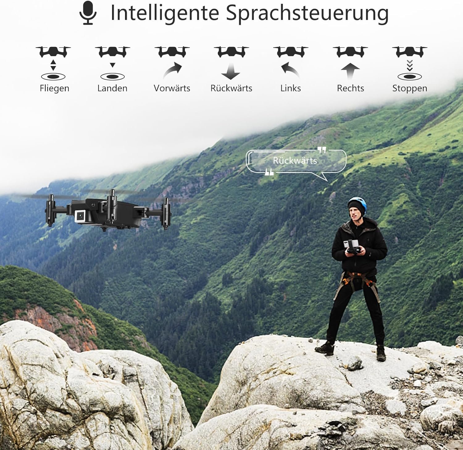 Wipkviey T26 Drone with Camera 1080P, RC Foldable FPV Quadcopter with 2 Batteries, 26-30 Minutes Flight, 3D Flip, Gravity Sensor, Headless Mode, One Button Start/Landing, Christmas Gifts for Men - Image 6